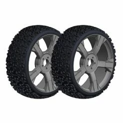 Corally Off-Road 1/8 Buggy Tires - Nin Ja - Low Profile - Glued On Bl