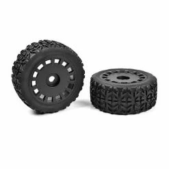 Corally Off-Road 1/8 Truggy Tyres Tracer Glued On Black Rims