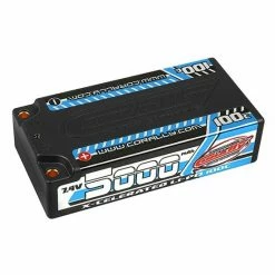 Corally X-Celerated 100C Lipo Battery - 5000 Mah - 7.4V Shorty 2S - 4mm Tubes